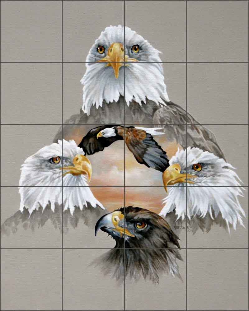 Eagles Rule by Verdayle Forget Ceramic Tile Mural - VFA032
