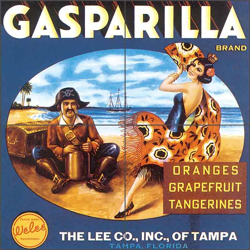 Gasparilla by DP Art Ceramic Tile Mural VLA072