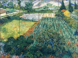 Field with Poppies by Vincent van Gogh Ceramic Tile Mural VVG005