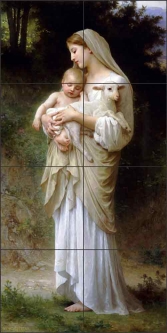 L'innocence by William Bouguereau Ceramic Tile Mural WB2058