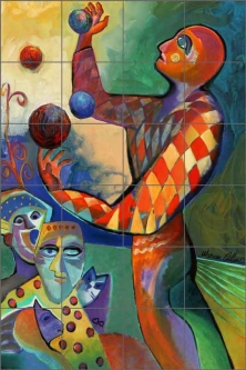 Circus Dream by Warren Cullar Ceramic Tile Mural - WC113