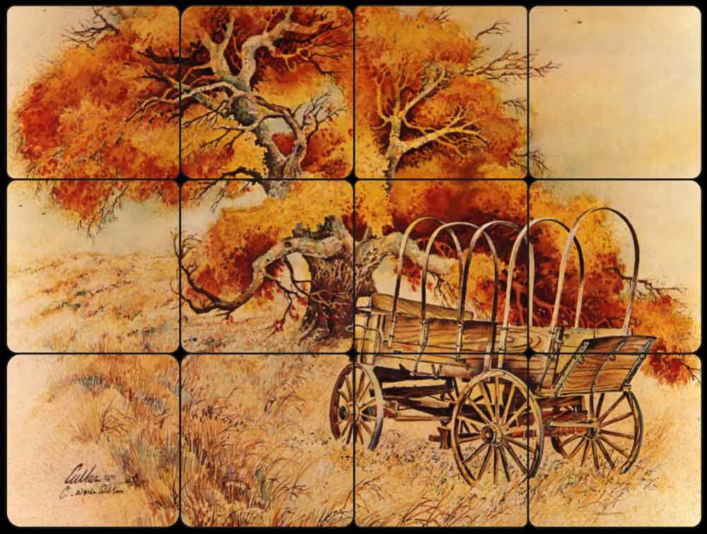 Autumn West by Warren Cullar Tumbled Marble Tile Mural - WC116