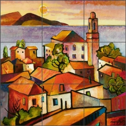 Mediterranean II by Warren Cullar Ceramic Tile Mural - WC11