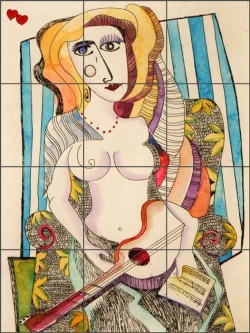 The Muse by Warren Cullar Ceramic Tile Mural - WC122
