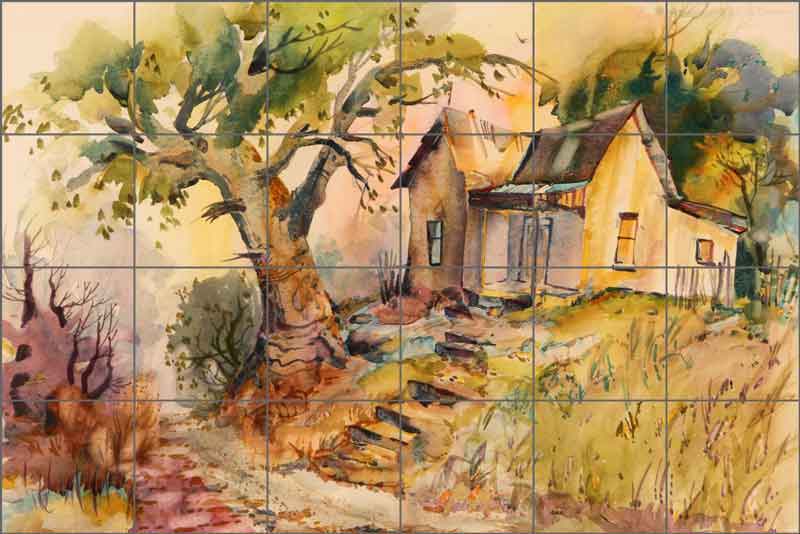 Hill House by Warren Cullar Ceramic Tile Mural - WC126