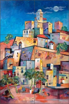 Ibiza by Warren Cullar Ceramic Tile Mural WC128