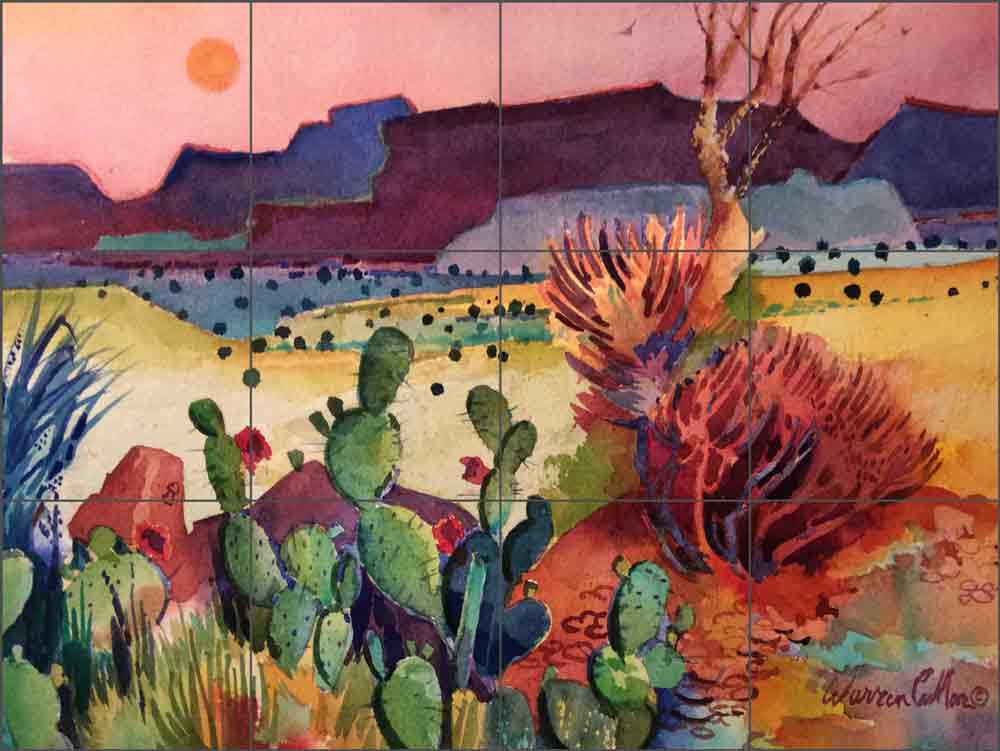 Apache Country by Warren Cullar Ceramic Tile Mural WC131