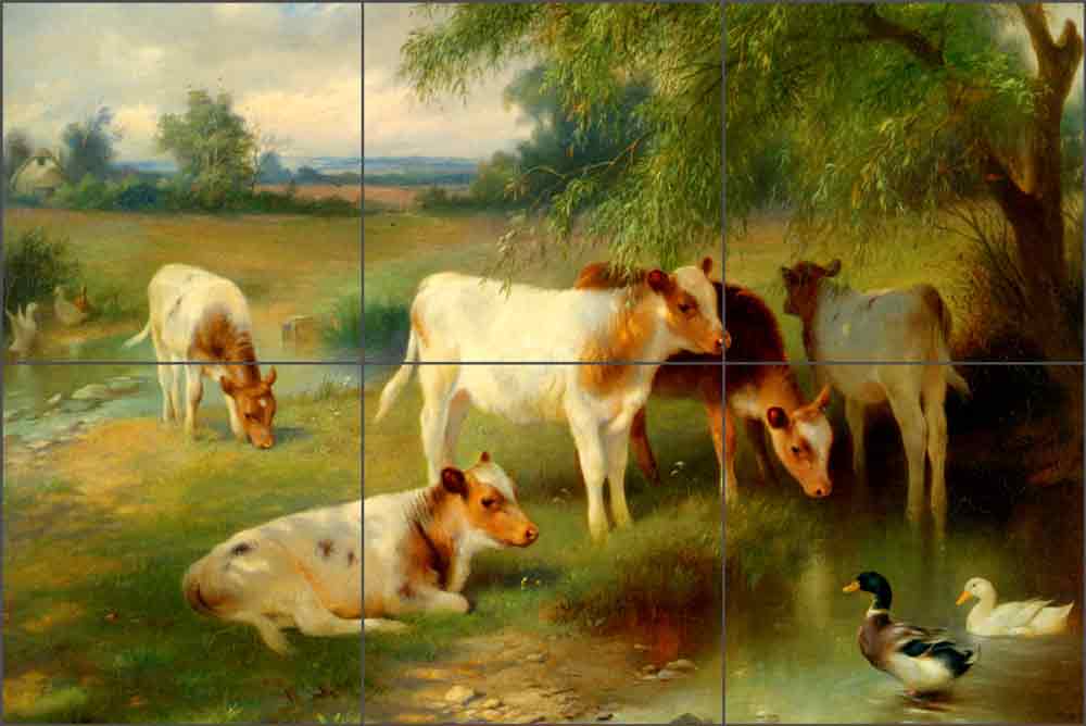 Summer by Walter Hunt Ceramic Tile Mural WH4001