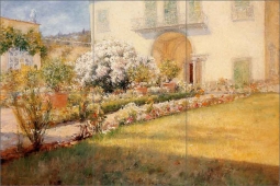 Florentine Villa by William Merritt Chase Ceramic Tile Mural - WMC011